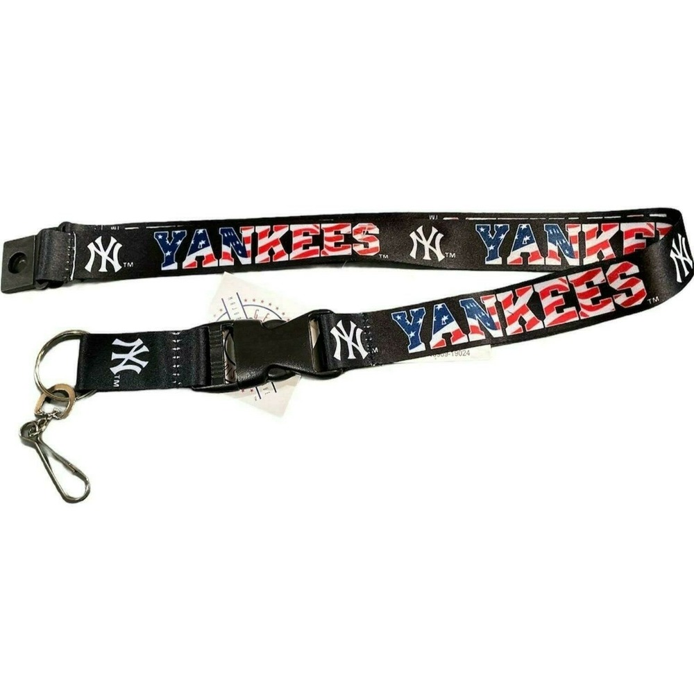 Celebrate USA 250 Years w/New York Yankees Lanyard Keychain USA Stars & Stripes
